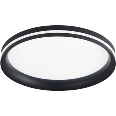 Fabas Luce LED plafondlamp Isy, zwart, Ø 35 cm, metaal, CCT, dimbaar
