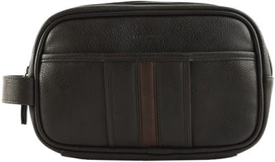 Ted Baker toilettas Keilab Stripe PU Washbag Brn-Choc donkerbruin