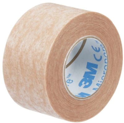 3M Micropore chirurgische fixatie tape 2,5cmx9,1m beige - hypoallergeen, zacht voor de huid, goede kleefkracht en ademend - makkelijk op maat scheurbaar
