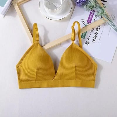 Soutiens-gorge de sport de yoga pour femmes, soutien-gorge triangle, sous-vêtements féminins respirants, haut tube enveloppant, dos beauté sexy, bretelles réglables, gilet jaune