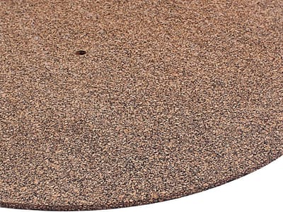 Allecto Plus - Kurk & Rubber Draaitafel Platter Mat - Slipmat Antistatisch - Voor LP Vinyl Records - Krasbestendig - Vintage Look