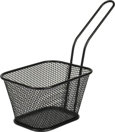 Gusta Gusta Frietmandje 10.5x8.5x13.8 cm Zwart/Aluminium