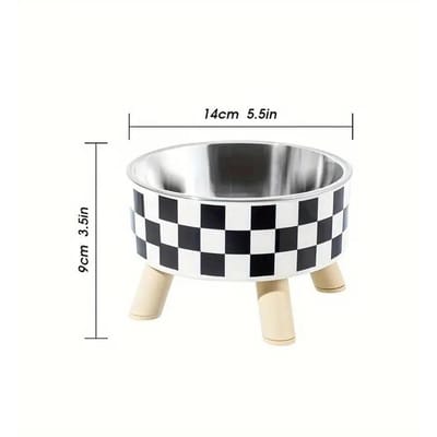 Bol d'alimentation surélevé pour chats Anti-étouffement Bol surélevé pour nourriture et eau pour chats avec support Fournitures d'alimentation et d'abreuvement pour animaux de compagnie Petits et Moyens Chiens black