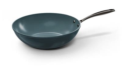Cook & Pan - Slate Wokpan 30 cm - PFAS vrij - Inductie Keramisch - Non stick - 7 jaar garantie - Slate
