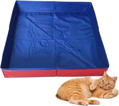 Hondenbadkuip Opvouwbaar - Badje Puppy - Buiten Spelen - Antislip Bodem - 50x50x10 cm - Rood