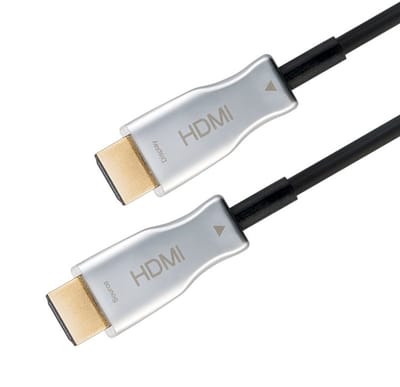 Actieve HDMI 2.0 Kabel - 4K 60Hz - Verguld - 50 meter - Zwart/Zilver