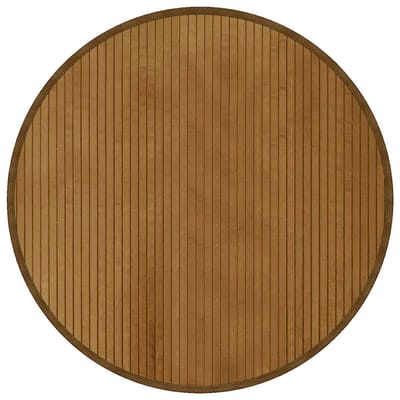 vidaXL - Vloerkleed - rond - 80 - cm - bamboe - bruin