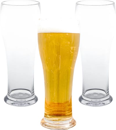 MPDrink Bierglas - 4x - SAN kunststof - 25 cl - onbreekbaar - herbruikbaar - bierglazen