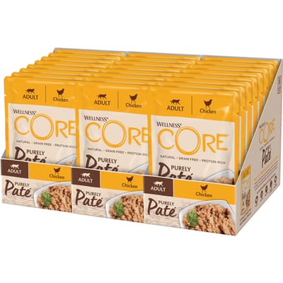 24x85g Kip Wellness Core Cat Adult Purely Paté Natvoer voor katten
