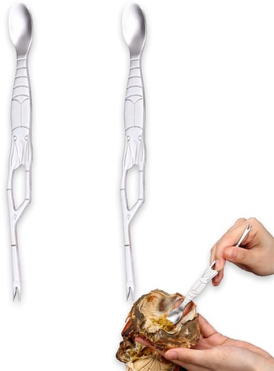 Dailygoods- Tafelvorken 1 stuk - Eetgereedschap - Keukenaccessoire - Tafelgerei - Eten - Handig ontwerp - Krabvork