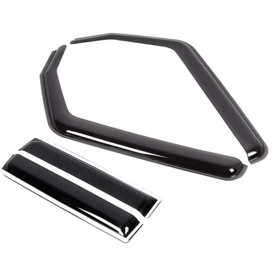 Clip-on Raamvizier Zon Regenbescherming Deflector Geschikt voor Jeep Wrangler JL 4-deurs 2018 2020 gray