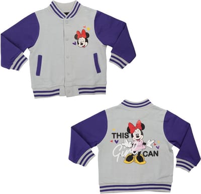 Disney Minnie Mouse Vest - CollegeJacket - Grijs/Paars - Katoen - Maat 86/92