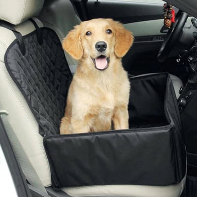 Autostoel Hond of Kat Multifunctioneel - 45 cm x 45 cm - Waterproef - Autotas - Stoelbeschermer - Stoelhoes - Automand - Autozitje - Beschermhoes - Hondenmand - Transportkooi - Autobench