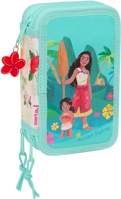 Disney Vaiana Gevuld Etui, Ocean Sisters - 36 stuks - 19,5 x 12,5 x 5,5 cm - Polyester