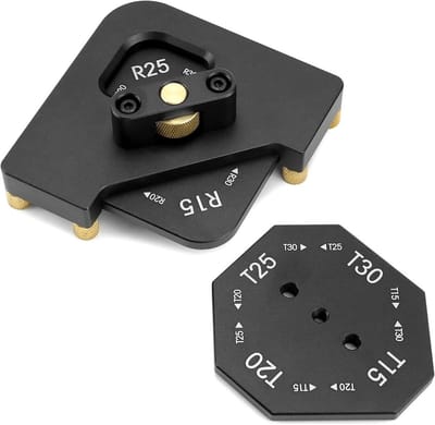Set Freessjablonen voor Bovenfrees, Aluminium Router Mal voor Houtbewerking Hoekradius