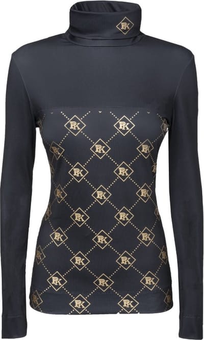 PK International Sportswear - Performance Shirt - Technisch Shirt - Meryl - Sneldrogend - Hoge kraag - Odin - Charcoal - Donkerblauw - 158