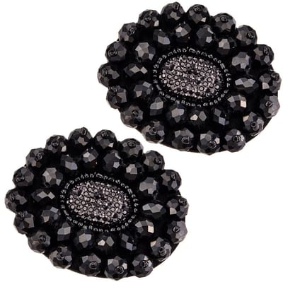 Dailygoods - Dailygoody - Kristal Schoenclips - Verwijderbare Charms - Elegante Versieringen - Zwart - Voor Hakken en Bruidsaccessoires - Perfect voor Tassen en Ho..
