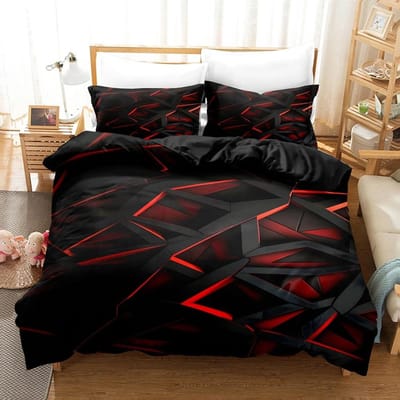 2025 transparant raster visuele effecten Beddengoedset Eenpersoons Volledig Queen King Size Bedset Kinderkamer Dekbedovertreksets Hoeslakenset 70x133cm