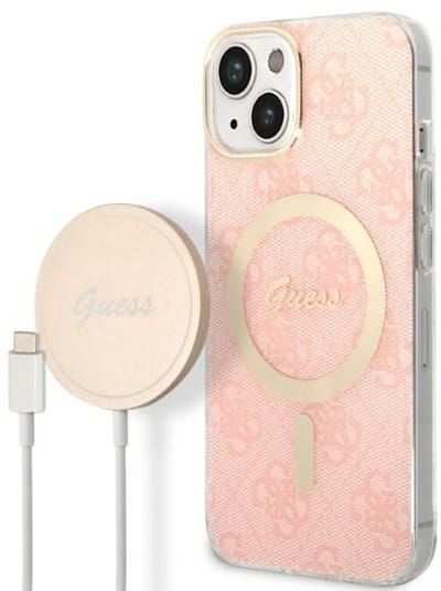 Guess 4G Print - iPhone 14 Plus Hoesje - Rood - MagSafe - Duurzaam Materiaal
