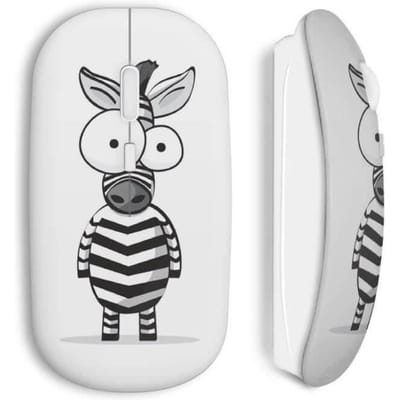 Souris sans fil - Zèbre - USB - Compatible Mac et PC - Clé USB wifi incluse - Design unique