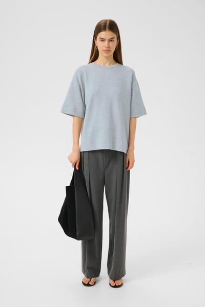 INWEAR Pannieiw Oversize Tshirt Tops & T-shirts Dames - Shirt - Lichtgrijs - Maat M