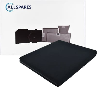 AllSpares Koolstoffilter voor Afzuigkappen geschikt voor Novy Monoblock 7600060 - 563-80059 (276x251x30mm)