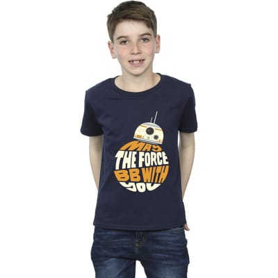 Star Wars Jongens May The Force BB8 T-Shirt (Marineblauw)