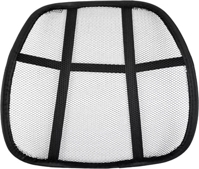 Benson Multifunctionele rugsteun - zwart - 40 x 38 cm - bureaustoel - autostoel