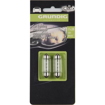 LED Autolampen 12V – 11x38 – Set van 2 – Wit – Interieur/Kenteken Verlichting