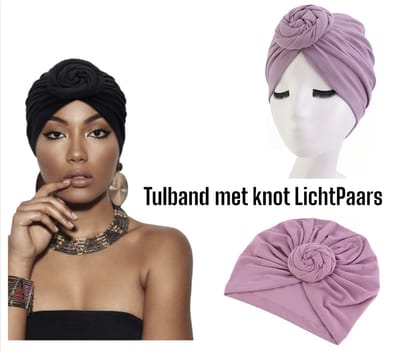 Cabantis Tulband met Knot - Hoofddeksel - Islamitisch - Tulband - Muts - Cabantis - Roze