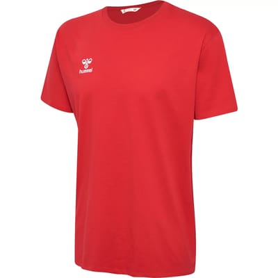 Hummel Heren T-Shirt Ronde hals geborduurd logo Regular fit basis Sportshirt