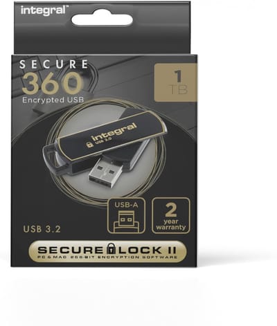 1TB USB 3.0 Stick met 256-bit Hardware Encryptie en Dubbele Partitie