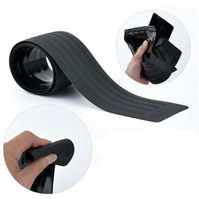 Achterbumperbeschermer Universeel Rubber Krasbestendig Kofferbakdeurdorpelbeschermer Buitenkant zwart