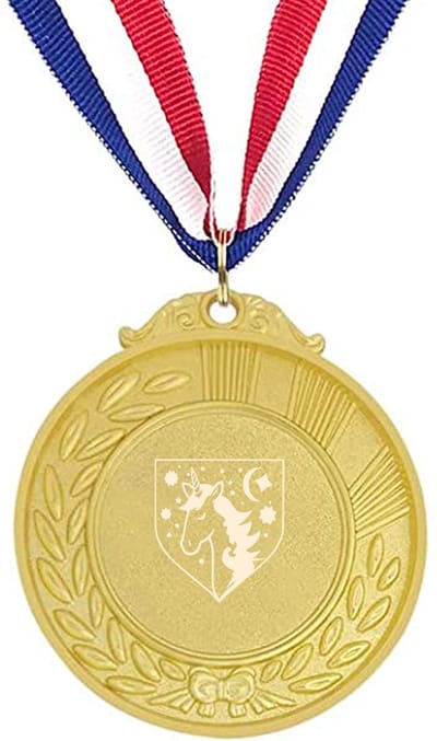 Akyol - paard medaille goudkleuring - Paarden - paardenliefhebber - paarden speelgoed meisjes en jongens - gepersonaliseerd - met naam gegraveerd