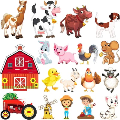 Grappige Boerderij Dieren Raamdecoratie - Anti-Collisie Stickers voor Glas en Deuren, Ideaal voor Kinderen en Babykamers, Bescherming tegen Vogels