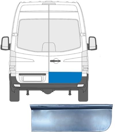 Lage reparatiepaneel achterste deuren voor Volkswagen Crafter 2005-2017 / Rechts