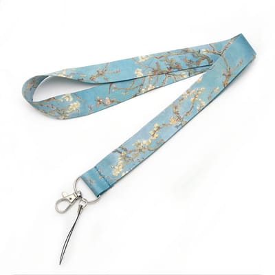 Travel Cords - Keycord Amandelbloesem - Vincent Van Gogh - kunst - stevig lanyard - sleutelhanger - sleutelkoord - met telefoonkoord - sleutels