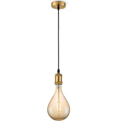 Home sweet home hanglamp Vintage brons Pear - amber