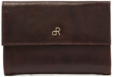 Leren Dames Portemonnee met RFID Bescherming | Deze Portefeuille dames beschikt over 11 Pasjesvakken, Muntgeldvak en Kijkvenster | Stijlvolle en Veilige dR Amsterdam Dames Portemonnee overslag | 28119