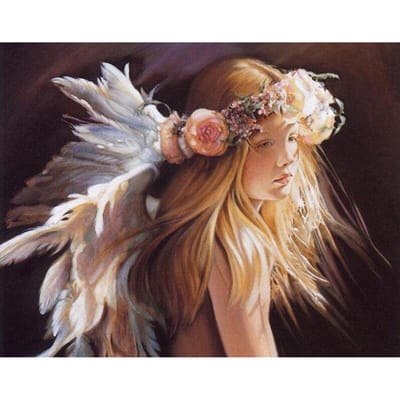 Ronde diamant 5D DIY diamant schilderij  Angel Baby  kruissteek mozaïek strass decoratie 20X30CM gray