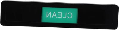 Vaatwasser Indicator - Schuifpaneel Bordje - Keuken Organiseren - Magnetische Plaatsing - 18 cm - Zwart