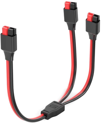 Y Splitter Kabel 12 AWG voor Zonnepanelen - Verlengkabel voor Zonnegenerator Power Station (1FT)