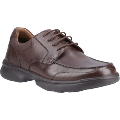 Hush Puppies Hugh Lederen Heren Bruine Veterschoenen