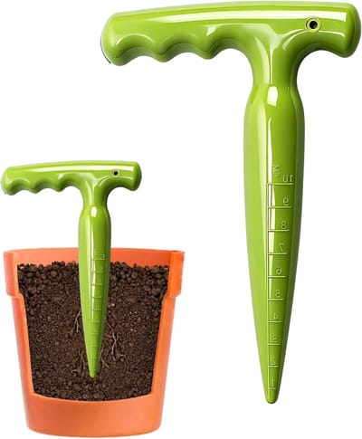 Tuinplanten Steker - Plantgatmaker - Planten Zonder Buigen - Verstelbare Lengte - 2.2 x 11 x 2.2 cm - Lichtgroen