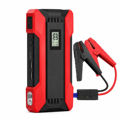 Gloovon® - Jumpstarter voor Auto 12V - 1500A / 10000 mAh - Starthulp - Startkabels - Noodverlichting - LED-scherm & Powerbank - Noodpakket