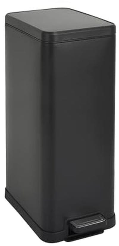 Afvalbak met Pedal, 18 Liter, Soft Close Deksel, Vrijstaand, Rechthoekig, Zwart
