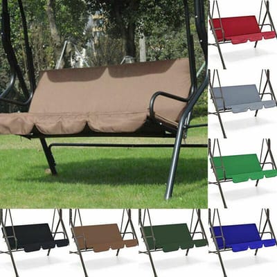 Housse de Balançoire Chaise Imperméable Pliable Coussin Patio Jardin Cour Extérieur Siège de Remplacement (Noir) noir