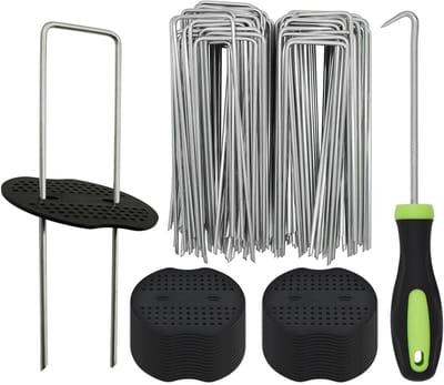 Landschap Nietjes - Tuinnagels Gazonnietjes - Tuin Vastzetten - Roestbestendig Gegalvaniseerd Staal - 15 cm Lengte - Zilver
