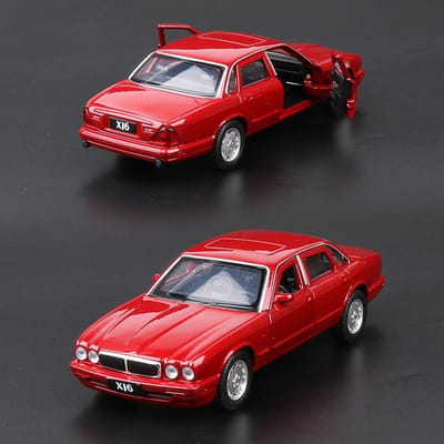 1:36 Jaguar Xj6 Lichtmetalen Auto Model Diecast Metaal Klassieke Voertuigen Auto Model Hoge Simulatie Pull Back Collectie Kinder Speelgoed Cadeau black