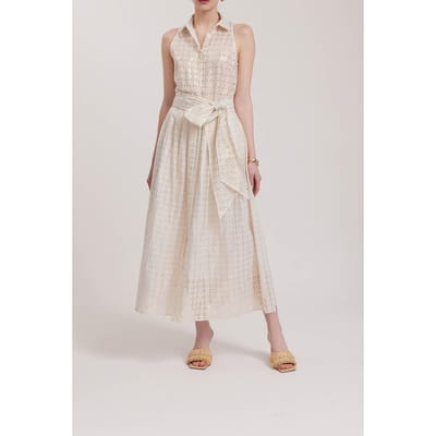 Anne Fontaine Pictural Or Clair Maat: 46 | Blousejurken Outlet | Dames | Wit
